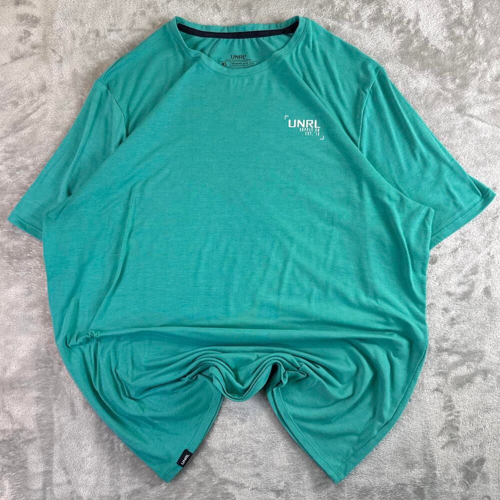UNRL Supply Co Teal Performance T Shirt XL Athletic Activewear Gym